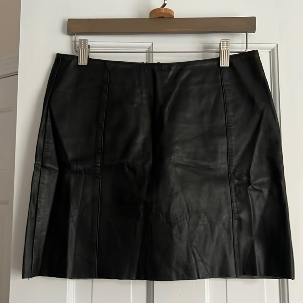 Faux leather skirt